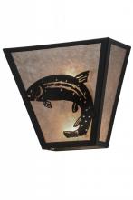 Meyda White 158828 - 13&#34;W Leaping Trout Wall Sconce