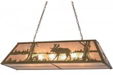 Meyda White 159030 - 48&#34;L Moose at Lake Oblong Pendant