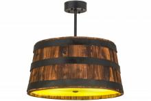 Meyda White 160086 - 25"W Whiskey Barrel Pendant