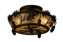 Meyda White 160484 - 10&#34;W Oak Leaf & Acorn Flushmount