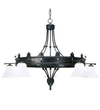 Meyda White 160695 - 42&#34; Wide Strada 5 Light Chandelier