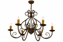 Meyda White 160714 - 36&#34;W Jenna 6 LT Chandelier