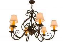 Meyda White 160717 - 36&#34;W Jenna 6 LT Chandelier