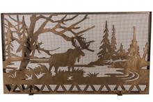 Meyda White 160770 - 63&#34;W X 35&#34;H Moose Creek Fireplace Screen