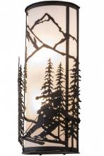 Meyda White 161246 - 9&#34;W Alpine Right Wall Sconce