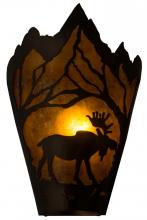 Meyda White 161605 - 8&#34;W Moose at Dawn Right Wall Sconce