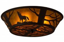 Meyda White 162070 - 22&#34; Wide Wolf on the Loose Flushmount