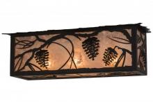 Meyda White 162344 - 24&#34;L Whispering Pines Oblong Flushmount