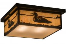 Meyda White 162409 - 16&#34;Sq Hyde Park Loon Flushmount