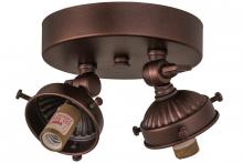 Meyda White 162993 - 5&#34;W Mahogany Bronze 2 LT Flushmount Hardware