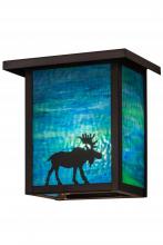 Meyda White 163102 - 8&#34;W Hyde Park Moose Wall Sconce