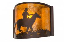 Meyda White 163112 - 12&#34; Wide Cowboy Wall Sconce