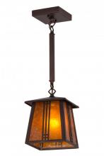 Meyda White 163124 - 7&#34;Sq Prairie Loft Pendant