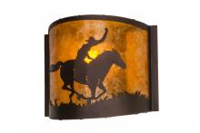 Meyda White 163132 - 12&#34; Wide Cowboy Wall Sconce