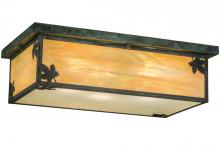 Meyda White 163555 - 24&#34;L Hyde Park Maple Leaf Oblong Flushmount