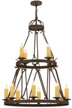 Meyda White 163692 - 36&#34; Wide Lakeshore 12 Light Two Tier Chandelier