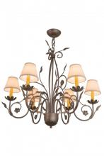 Meyda White 165072 - 31&#34; Wide Bordeaux 6 Light Chandelier