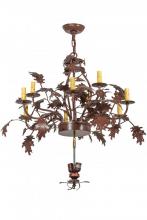 Meyda White 165172 - 34&#34;W Greenbriar Oak 9 Arm Chandelier Hardware