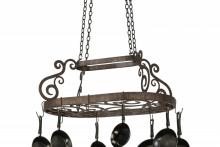 Meyda White 166434 - 38&#34; Long Neo Pot Rack