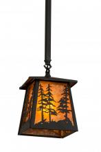 Meyda White 166497 - 7&#34;Sq Tall Pines Pendant