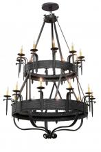 Meyda White 166715 - 56&#34;W Costello 20 LT Two Tier Chandelier