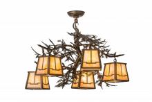 Meyda White 166720 - 29&#34; Wide Pine Branch Valley View 5 Light Chandelier