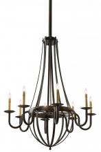 Meyda White 167781 - 38&#34;W Barrel Stave Metallo 8 LT Chandelier