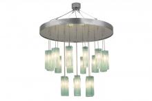 Meyda White 168262 - 48&#34; Wide Metro 18 LT Murano Cascading Pendant