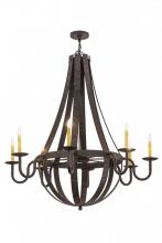 Meyda White 169875 - 48"W Barrel Stave Metallo 8 LT Chandelier