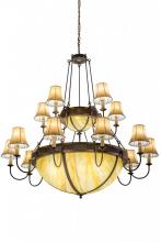 Meyda White 170103 - 74&#34; Wide Commerce Sportsman 15 Light Two Tier Chandelier