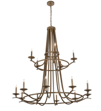 Meyda White 170379 - 60&#34; Wide Octavia 15 Light Two Tier Chandelier