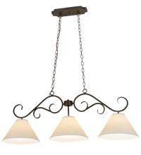 Meyda White 171986 - 48&#34; Long Bristol 3 Light Oblong Pendant