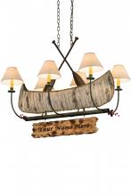 Meyda White 172241 - 36&#34;L Personalized Canoe 6 LT Chandelier