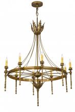 Meyda White 172362 - 36"W Amaury 10 LT Chandelier