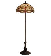 Meyda White 17473 - 63&#34;H Tiffany Hanginghead Dragonfly Floor Lamp