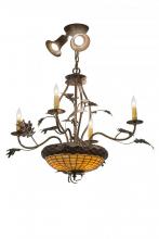 Meyda White 174910 - 30&#34;W Greenbriar Oak 4 LT Chandelier