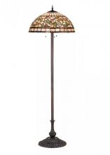 Meyda White 17534 - 63&#34;H Tiffany Turning Leaf Floor Lamp