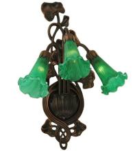 Meyda White 17537 - 10.5&#34;W Green Pond Lily 3 LT Wall Sconce