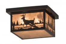 Meyda White 175668 - 12&#34;Sq Hyde Park Deer Creek Flushmount