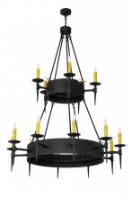 Meyda White 177277 - 50&#34;W Thorndike 15 LT Two Tier Chandelier