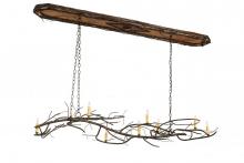 Meyda White 177810 - 70&#34; Long Winter Solstice 9 Light Oblong Chandelier