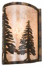 Meyda White 178370 - 8&#34; Wide Tall Pines Wall Sconce