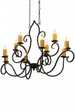 Meyda White 178811 - 48&#34; Long Clifton 10 Light Oblong Chandelier