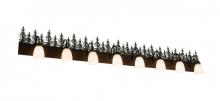 Meyda White 179338 - 82&#34; Wide Tall Pines 8 Light Vanity Light