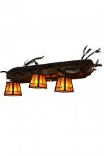 Meyda White 179629 - 38&#34; Wide Pine Branch Valley View 3 Light Vanity