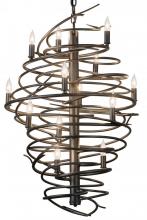 Meyda White 181100 - 24&#34;W Cyclone 13 LT Chandelier