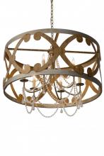 Meyda White 181314 - 36&#34;W Pradelles 6 LT Chandelier