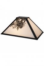 Meyda White 182010 - 16&#34; Long Mission Pine Cone Shade