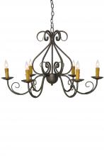 Meyda White 182580 - 36&#34; Wide Jenna 6 Light Chandelier