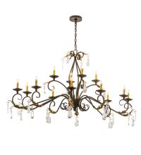 Meyda White 187263 - 62&#34; Long Windsor 14 Light Oblong Chandelier